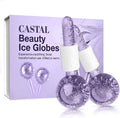 Ice Globes for Face 2Pcs – Freezer Safe Ice Globes for Facials, Skin Tightening & Anti-Aging – Reusable Facial IceGlobes for Puffiness & Wrinkles of Face, Neck & Eyes –Purple