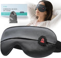 YFONG Cordless Heated Eye Mask for Dry Eyes, Warm Eye Compress for Stye, Blepharitis, Chalazion, MGD, Washable Heating Eye Mask for Sleeping, Travel, Office Nap, Perfect Light Blocking (Grey)