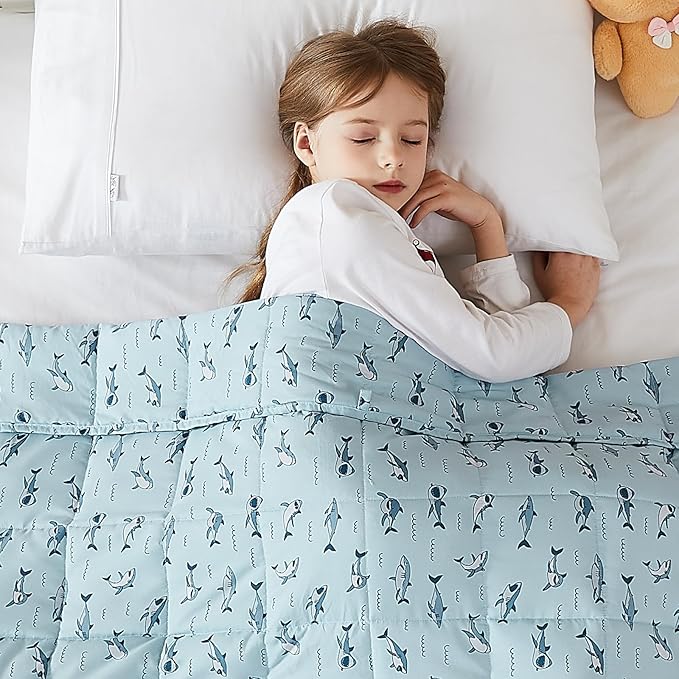 L'AGRATY Weighted Blanket - 36"x48" 3lbs Microfiber Material with Glass Beads Small Blanket for All-Season Summer Fall Winter Soft Thick