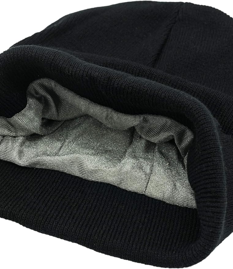 Halsa EMF Protection Hat, Faraday Beanie. Anti Radiation, EMF RF Radiation Shielding Silver Fabric Lined.