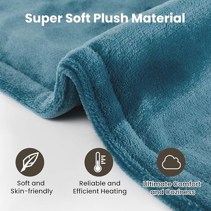 DAILYLIFE Heating Pad for Neck and Shoulders and Back, Electric Heating Pad for Back Pain Relife, 6 Heating Settings, UL Certified with Overheating Protection and Machine Washable, 26"x35", Dark Green