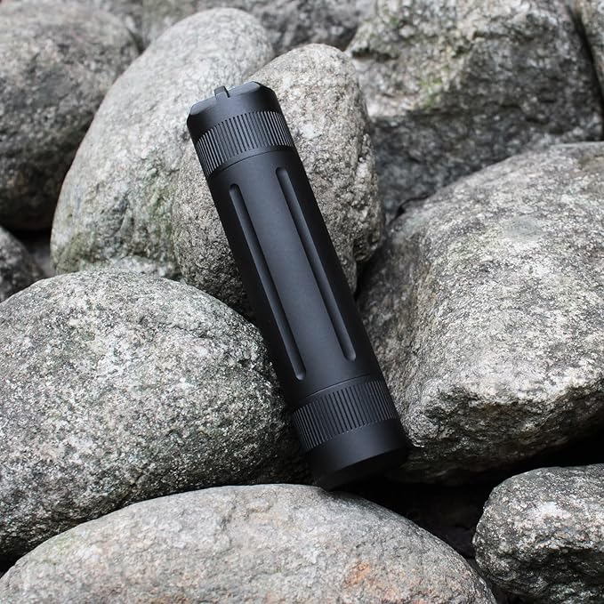 Aluminium Alloy Air-Tight EDC Accessory Case, Pill Fob Capsule Keychain, Long Waterproof Match Case Battery Holder, Smell Proof Container Sealed Jar, Outdoor Survival Storage Metal Container Dry Box