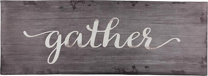 J&V TEXTILES Kitchen Mat Cushioned Anti Fatigue Floor Mat,19.6"x55", Thick Non Slip Waterproof Kitchen Rugs and Mats, Standing Mat for Kitchen,Floor,Home,Office,Desk,Sink,Laundry (Gather)