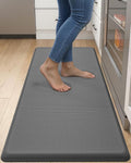 DEXI Kitchen Mat Cushioned Anti Fatigue, Extra Thick Comfort Standing Floor Mats Waterproof, Memory Foam Antifatigue Runner Rug for Desk Office, Sink, Laundry, 48x20, Grey