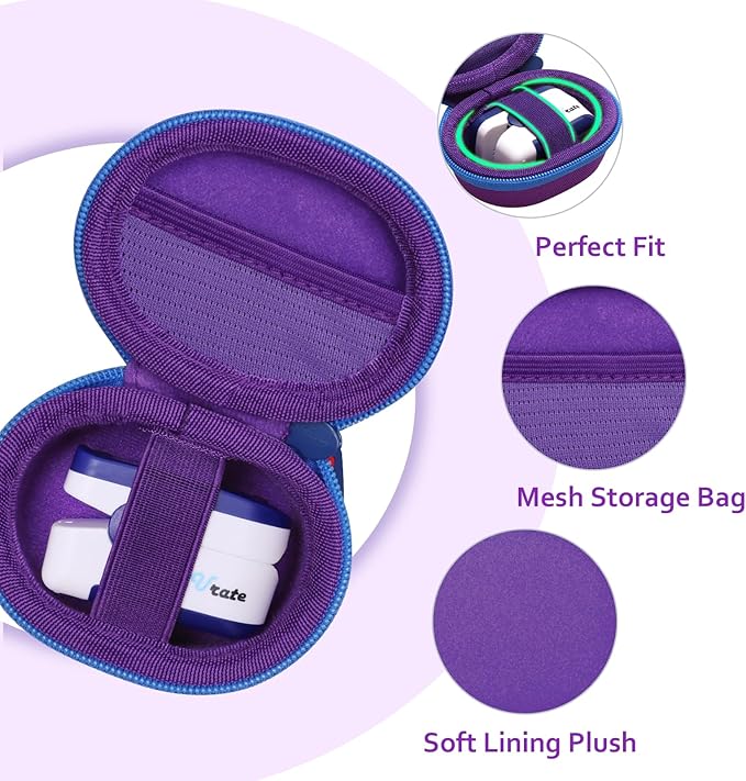 XANAD Pulse Oximeter Case for Zacurate, Innovo, Vibeat, iHealth, Santamedical, Children Fingertip Pulse Oximeter Blood Oxygen Saturation Monitor,Case Only (Purple)