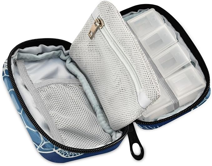 Travel Pill Case Sea Turtle Weekly Small Pill Box 7 Day Pill Box Pill Organizer Bag