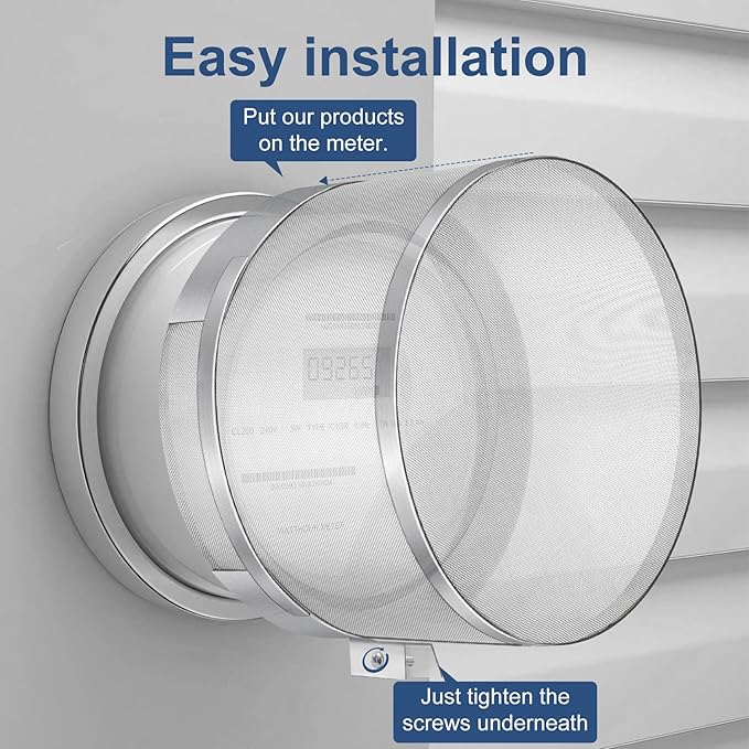Smart Meter Cover,Electric Meter Cover Shield Made with Faraday Cage Technology,Electrical Meter Cover Made of 316 Stainless Steel for Durability.Suitable for All Smart Meter Protection