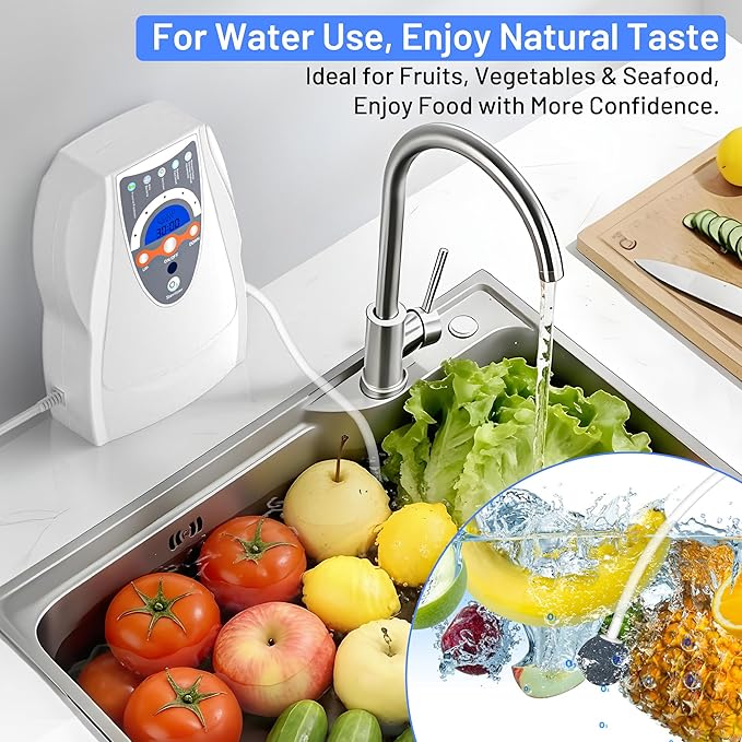 VTAR Ozone Machine, 500mg/h Multipurpose Ozone Machine Purify Air, Water, Fruits, Vegetables, Toothbrushes, Aquarium. Fruit Cleaner Device in Water——White