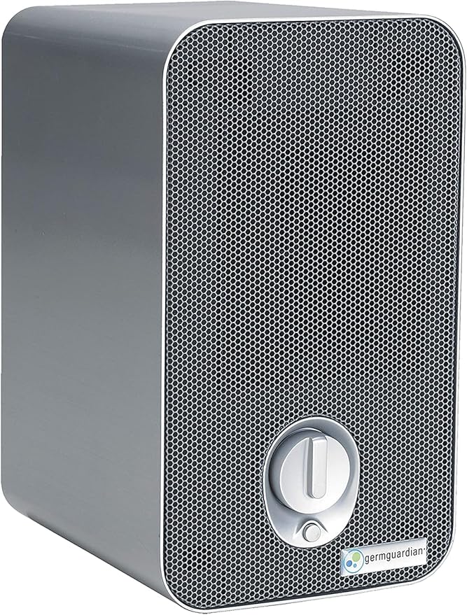 GermGuardian Air Purifier for Home with HEPA Filter, Removes 99.97% of Pollutants, Covers up to 375 Sq. Foot Room in 1 Hr, UV-C Light Helps Reduce Germs, Zero Ozone Verified, 11", Silver, AC4100CA