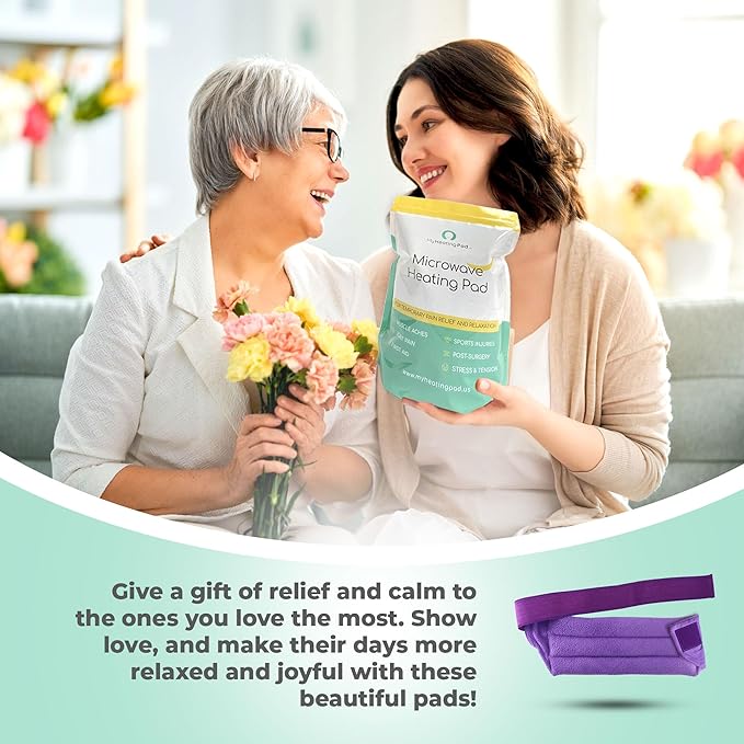 Microwavable Heating Pads for Lower Back and Menstrual Cramps - Moist Microwave Heating Pads for Muscles and Joints - Natural Microwave Hot Packs Heat Pads for Lower Back Pain - 3 Packs Purple