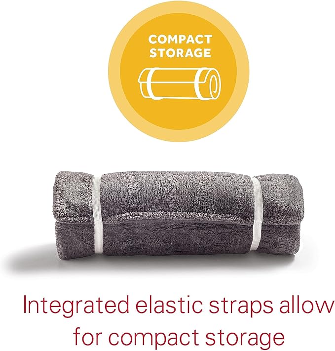 Sunbeam Premium Sunbeam Heating Pad with Compact Storage,Standard Size,Gray,(Pack of 6)