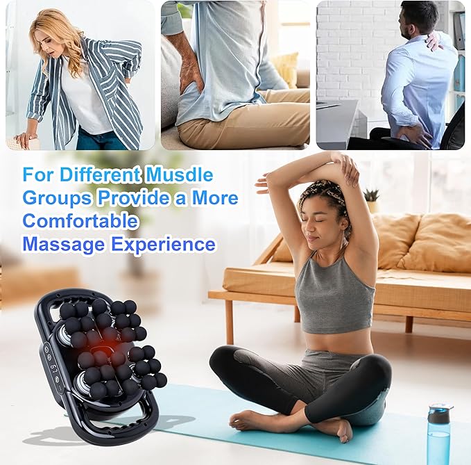 Pro Grade 30 Head Massage Gun Deep Tissue-9 Modes & 9 Intensity Levels, Ultra-Quiet Percussion Muscle Massager for Pain Relief In Back/Shoulder/Legs/Waist/Feet/Buttocks, Fit for Home/Office/Gym Use