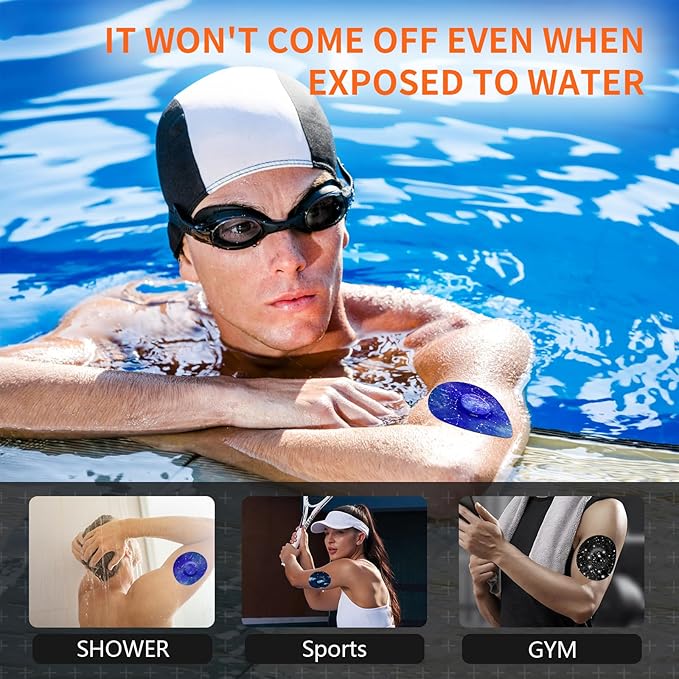 20pcs Sensor Covers for Libre 3 & Lingo Waterproof, Adhesive Patches for Lingo,Sweatproof CGM Protector,Lasts for 14 Days (Sereneglow, Libre 3)
