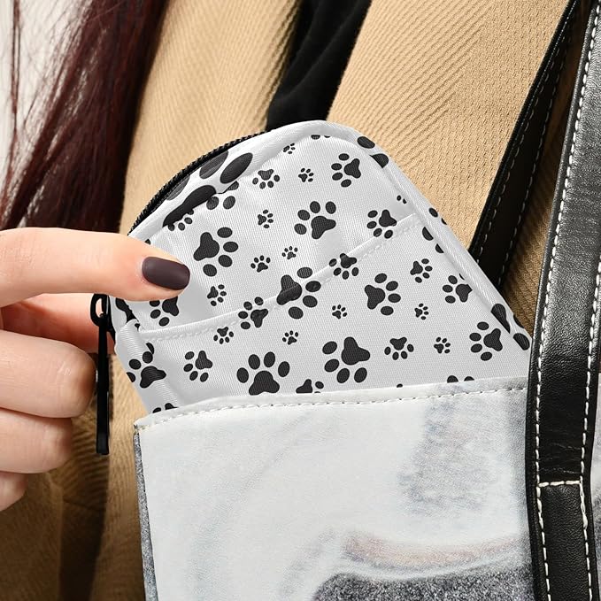 Pill Box Dog Paw 7 Day Pill Case Travel Pill Organizer Bag with Zipper Portable Weekly Vitamin Medicine Supplement Holder Pouch Bag
