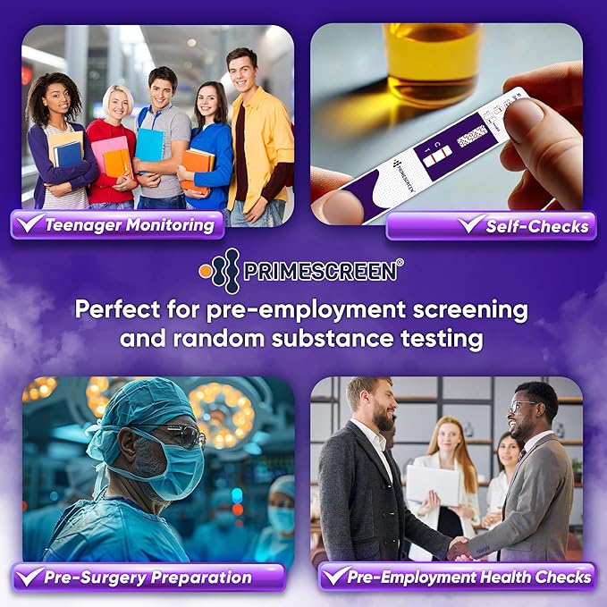 Prime Screen [10 Pack] Nicotine Tobacco Cotinine Urine Test Kit - Urine Dip Card Testing Cotinine from Smoking with Urine Cups