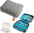 Smooth Trip Medicine Storage Bag and Medication Bottle Organizer - Slash-Resistant Medical Travel Bag with Food Grade Reusable Pill Pouches - Slim Design Fits in Carry-ons, Totes and Backpacks
