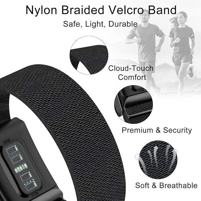 surundo Nylon Sport Band Compatible with Whoop Band 4.0 Strap Men Women with Bumper Case, Breathable Nylon Adjustable Waterproof Replacement Wristbands Straps for Whoop 4.0