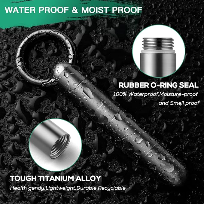 Titanium Black Keychain Pill Case+TISUR Grey Keychain Pill Case