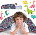 Sensory Sheet Bed Sheet for Kids Adults Toddler Dinosaur Blanket, Twin Size Breathable Stretchy Comfortable Sleeping Bedding Christmas Compression Sheets for Kids Twin