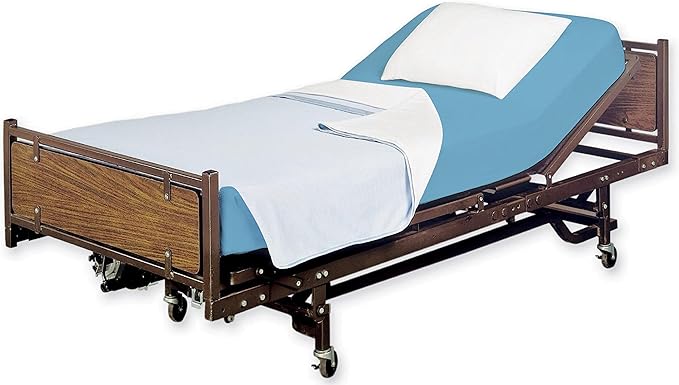 2 Pack Fitted Hospital Bed Sheets with Elastic All Around for a- Double Brushed Ultra Soft Breathable 100% Microfiber, 36" x 84" x 12"