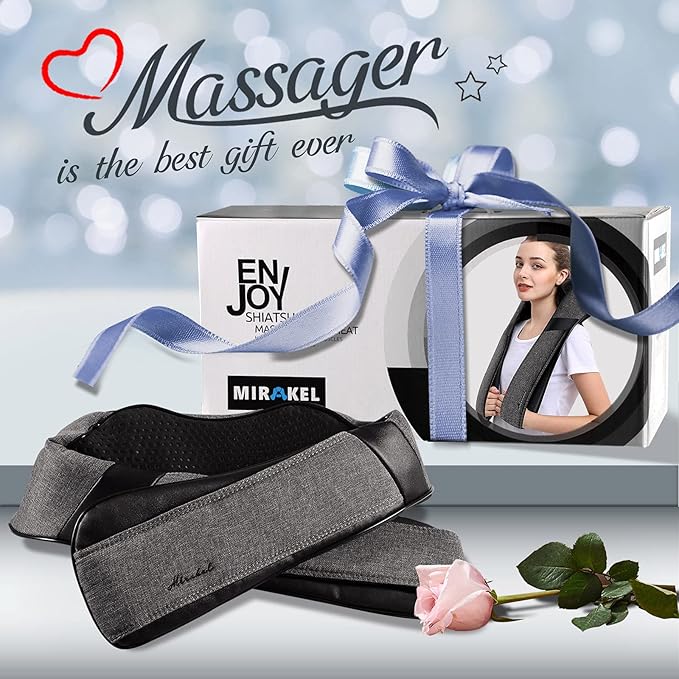 Mothers Day Gifts for Mom Wife Women, Fathers Day Dad Husband Men Gifts, Shiatsu Neck Back and Shoulder Massager with Heat for Pain Relief Deep Tissue, Birthdays, Valentine’s Day, Christmas Gift