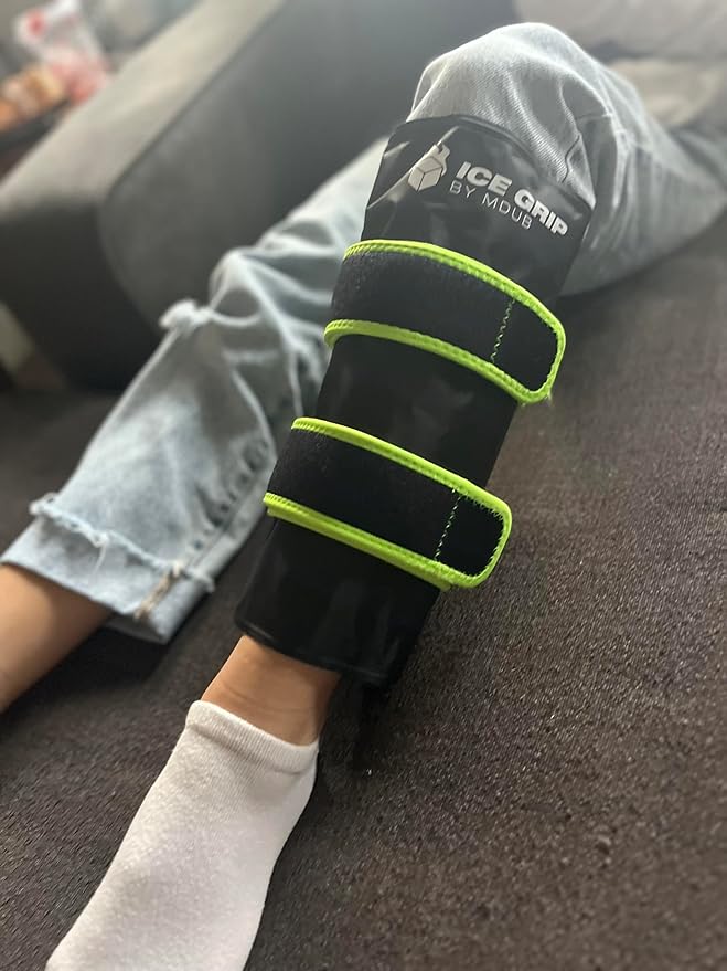 Shin Hot & Cold Ice Wrap Post Surgery Compression Reusable Gel Pack for Injury Flexible for Inflamation, Leg, ACL, MCL, Knee, Calf, Elbow, Ankle, Arm, Foot, Wrist Recovery Relief Therapy
