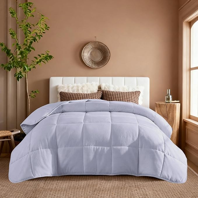 YnM Weighted Blanket King/CA King 25lbs, The Heavy Oversized Weighted Comforter, Warm & Fluffy Throw (Neutral Grey, 25lbs, 104" Lx90 W)