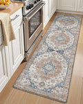 LUMI Kitchen Mat Anti Fatigue Cushioned, Memory Foam Padded Standing Rug Washable, Non Slip Comfort Floor Runner for Home, Sink, Laundry, Office, 17"x59", Terracotta