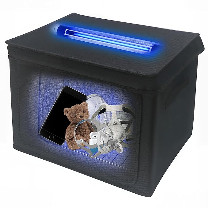 Large UV Sanitizer Box, 36L Portable Sanitizing and Cleaning Machine with 3-Level Timer, O-zone Foldable UV Cleaner Box for Household Use Like Phone, Towel, Key, Etc. with O-zone