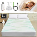 Grounding Sheets Queen Deep Pocket 10% Silver Fiber and 90% Organic Cotton, Fitted Earth Grounded Bed Sheets Bed Grounding Kit for Improved Sleep (White, Queen - 60"x80"x16")