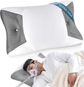 CPAP Pillow for Side Sleeping, HSA/FSA Sleep Apnea Pillow for All CPAP Masks Users to Reduce Air Leaks, Masks Pressure, Memory Foam with Cooling & Breathable Pillowcase for Side Back Sleeper