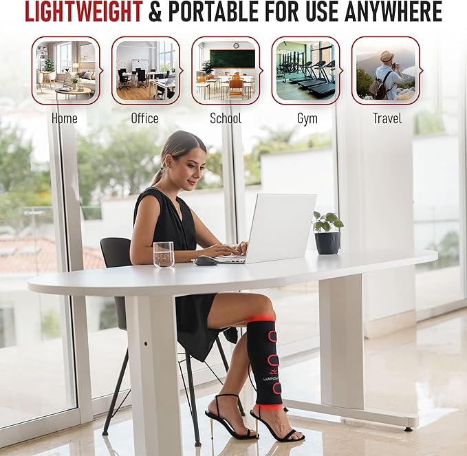 LuminousRLT Red Light Therapy Pad for Arms & Legs – Flexible Wrap with 208 Red & Near-Infrared LEDs (660nm & 850nm), Auto Shut-Off, Adjustable Fit