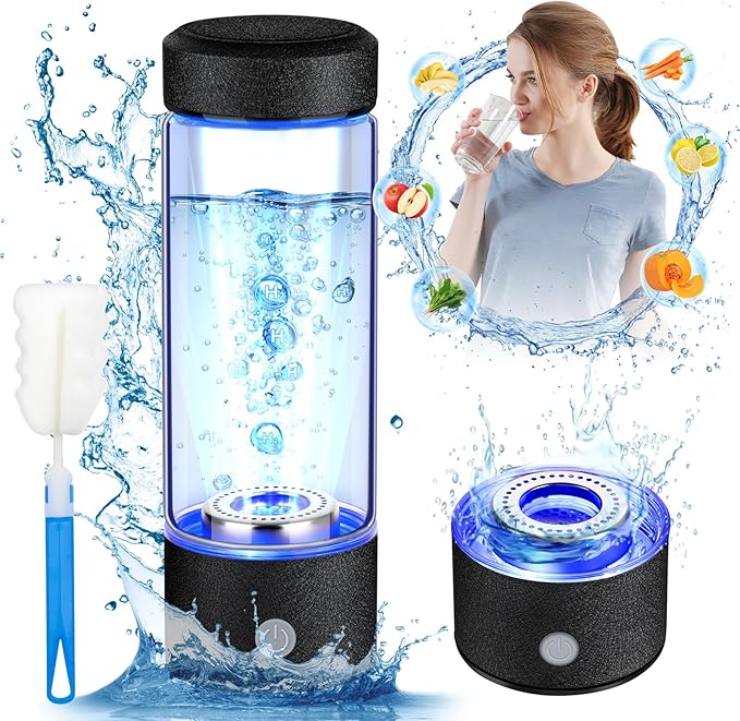 Upgrade Hydrogen Water Bottle, Hydrogen Water Generator with Advanced SPE PEM Tech, High-Efficiency Portable 420ml Water Ionizer 14OZ Hydro Water Machine for Office,Travel,Fitness & Everyday Hydration