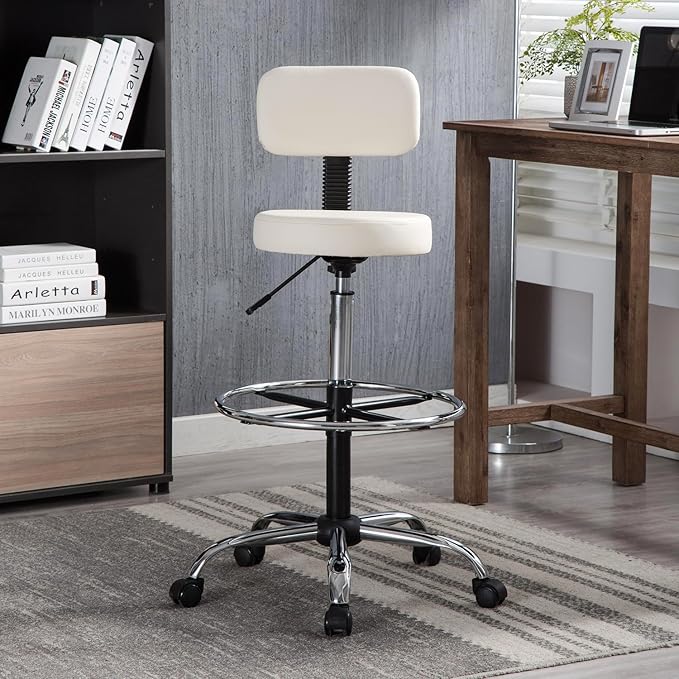 Naomi Home Adjustable Work/Office Stool Gray/Without Foot Rest