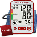 Digital High Blood Pressure Monitor for Home Use, Automatic Readings for Upper Arm Fit, Records Data for up to 2 Separate People, BP Cuff Machine Extra Large
