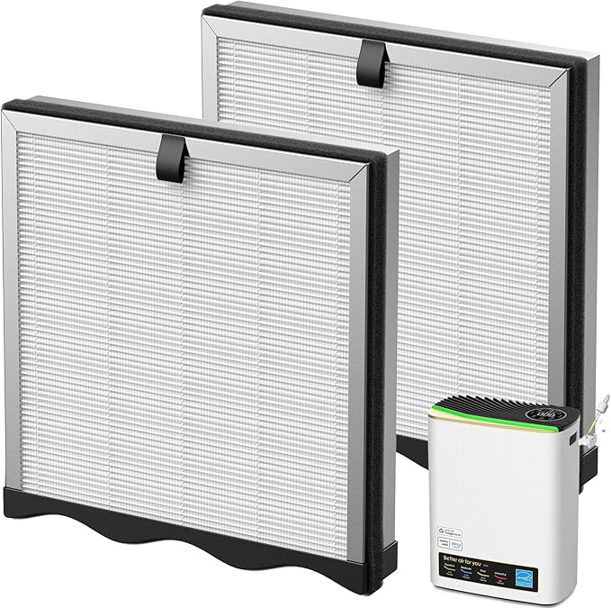 JF239 Replacement Filter for JF239 & JF268 Air Puri-fier, True HEPA 13 Filters for Home Large Room Up to 1100ft², 3-in-1 High Efficiency, Activated Carbon for Dust, Pollen, Smoke, Pet Odors, 2 Pack