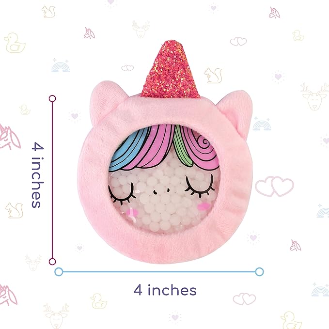 Leonns® Kids Ice Packs for Boo Boos, Reusable Cold Packs for Toddlers and Children with Soft Animal Covers | Relief for Bumps, Swelling, Bruises and Pain - Cute Gel Ice Pack Set 4-Pack (Unicorn)