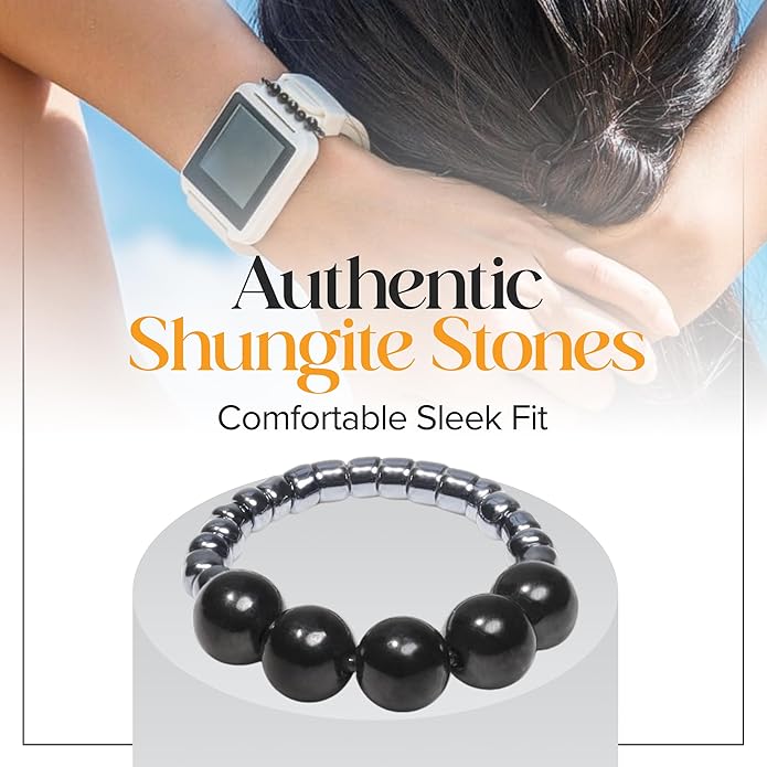 Shungite Smart Watch Band Bling Decor Charm | Compatible with Apple iWatch Galaxy Oculus | 38mm 40mm 41mm 42mm 44mm 45mm 49mm | Smartwatch Protection