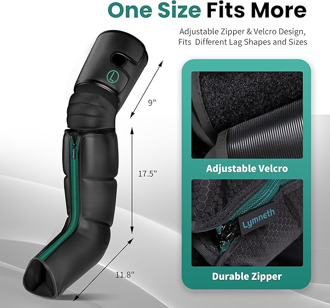 Leg Massager with Heat and Comression, Foot and Leg Massager for Circulation and Pain Relief, Air Compression Boots with 9 Intensity Levels, Full Leg Recovery Therapy Mechine