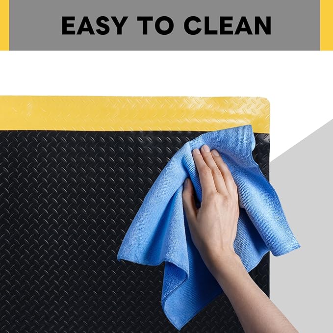 Nisorpa Anti Fatigue Mats Industrial 3' x 5' Ergonomic Standing Mat 15/16" Extra Thick Cushioned Shop Floor Mats Kitchen Mats Heavy Duty Commercial Diamond Plate Support for Leg & Back Pain