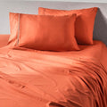 PeachSkinSheets Cooling Bed Sheets for Hot Sleepers - Ultra-Soft Breathable Luxury Microfiber Sheet Set, Moisture-Wicking, Deep Pocket, Oeko-TEX® (Split Head King Size (36" Split), Pumpkin Spice)