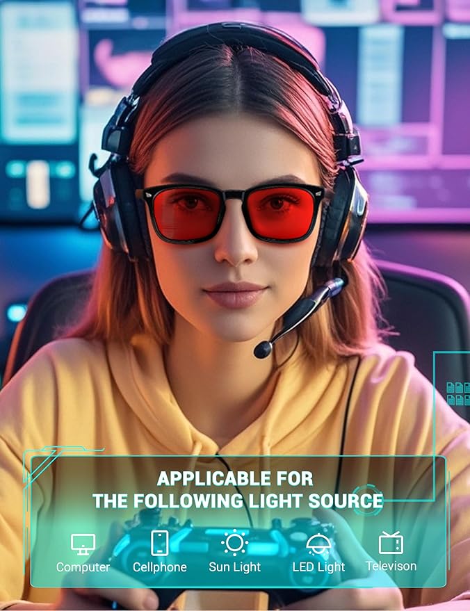 TIJN Blue Light Blocking Glasses for Women Men Clear Frame Square Nerd Eyeglasses Anti Blue Ray Computer Screen Glasses