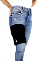 HurtSkurt® Premium Ice Therapy Sleeve – Flat Black XL – Stretch-Fit Wearable Cold Compression Wrap for Knee, Leg, Elbow & Ankle Recovery