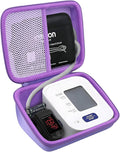 co2CREA Hard Case for Omron 3 Series Omron M2 Classic Upper Arm Blood Pressure Monitor BP7100 BP710N HEM-7120 Hem-7121 HEM-7124, Portable Travel Case Replacement, Purple