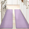 AUTODECO Set of 2 Kitchen Mat and Rugs Washable Cushioned Anti-Fatigue Kitchen Rug for Floor 17"x59" +17"x59", Lightpurple