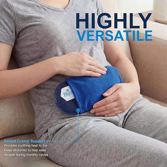 MED PRIDE Reusable Hot Gel Pack and Cold Therapy Belt with Sleeve [2 Pack], Microwavable Hot Gel Bag for Pain Relief, Injuries, Headaches, Knee Pain