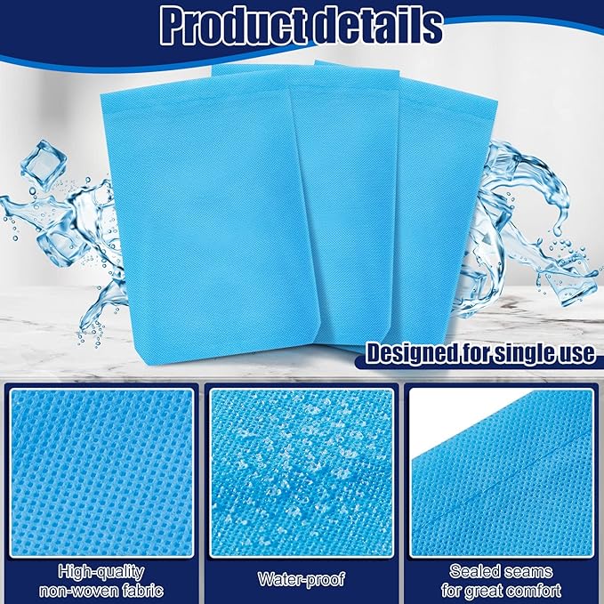 Tatuo 50 Pcs Disposable Hot Cold Pack Sleeves Non Woven Disposable Ice Pack Sleeve Protective Cover for Hot and Cold Bags (6 x 9 Inch)