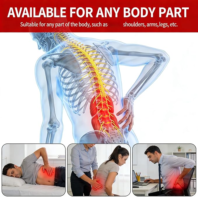 Red Light Therapy Belt for Body, Portable 660nm & 850nm Near Infrared & Red Light Therapy Device Features 4 Timer Modes for Back Waist Calves Arms for Women and Men（Black Lite）