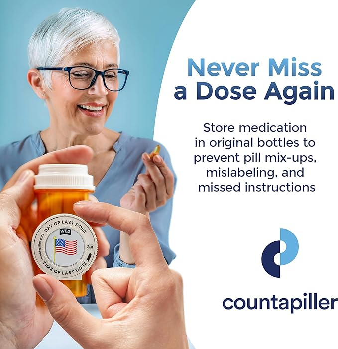 Track, Remind, & Organize Pills. Medication Compliance. Optimize Your Dosage & Stay On Top of Prescriptions AM/PM - Daily & Hourly (Patriot) Pill Medication Organizer Tracker