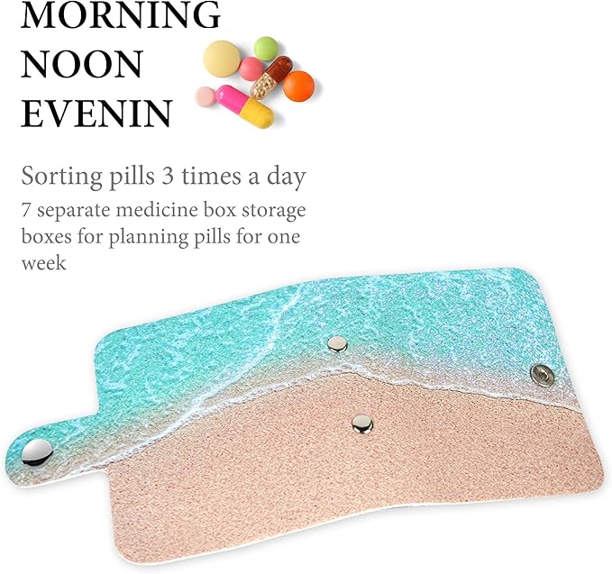 Hennaja Pill Organizer,Pill Pouches Clear Plastic Pill Bags Self Sealing Travel Medicine Organizer Storage (2-Sandbeach, 2 Pack)